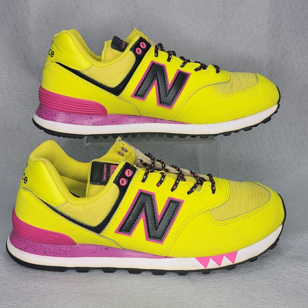 New Balance Women's Yellow and Pink Sneakers